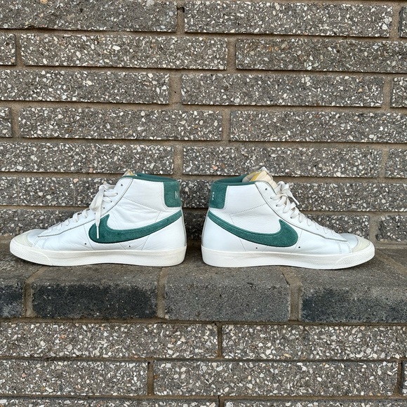 Men’s Nike Blazer Vintage Mid ‘77 PRM White Bicoastal Green Size 12 High Tops - Picture 8 of 15
